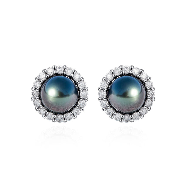 Boucles D'oreilles Ikita Paris – Perles En Résine Noire – Bijoux Fantaisie – Neuves Avec étiquettes