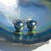Boucle D'oreille Perle de Tahiti Argent