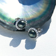 Boucle D'oreille Perle Noire Tahiti