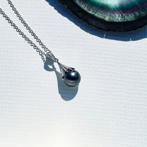 Collier Argent Perle de Tahiti