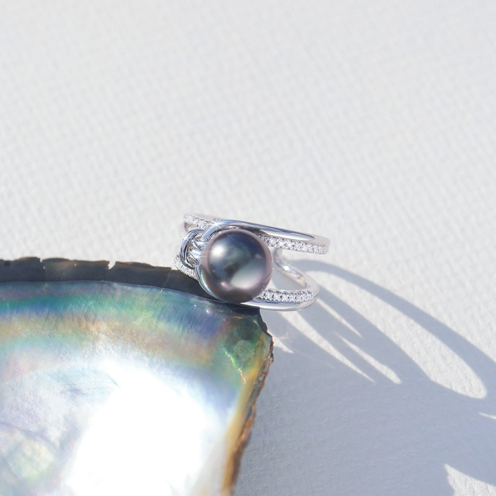 Bague Perle de Tahiti Aurore