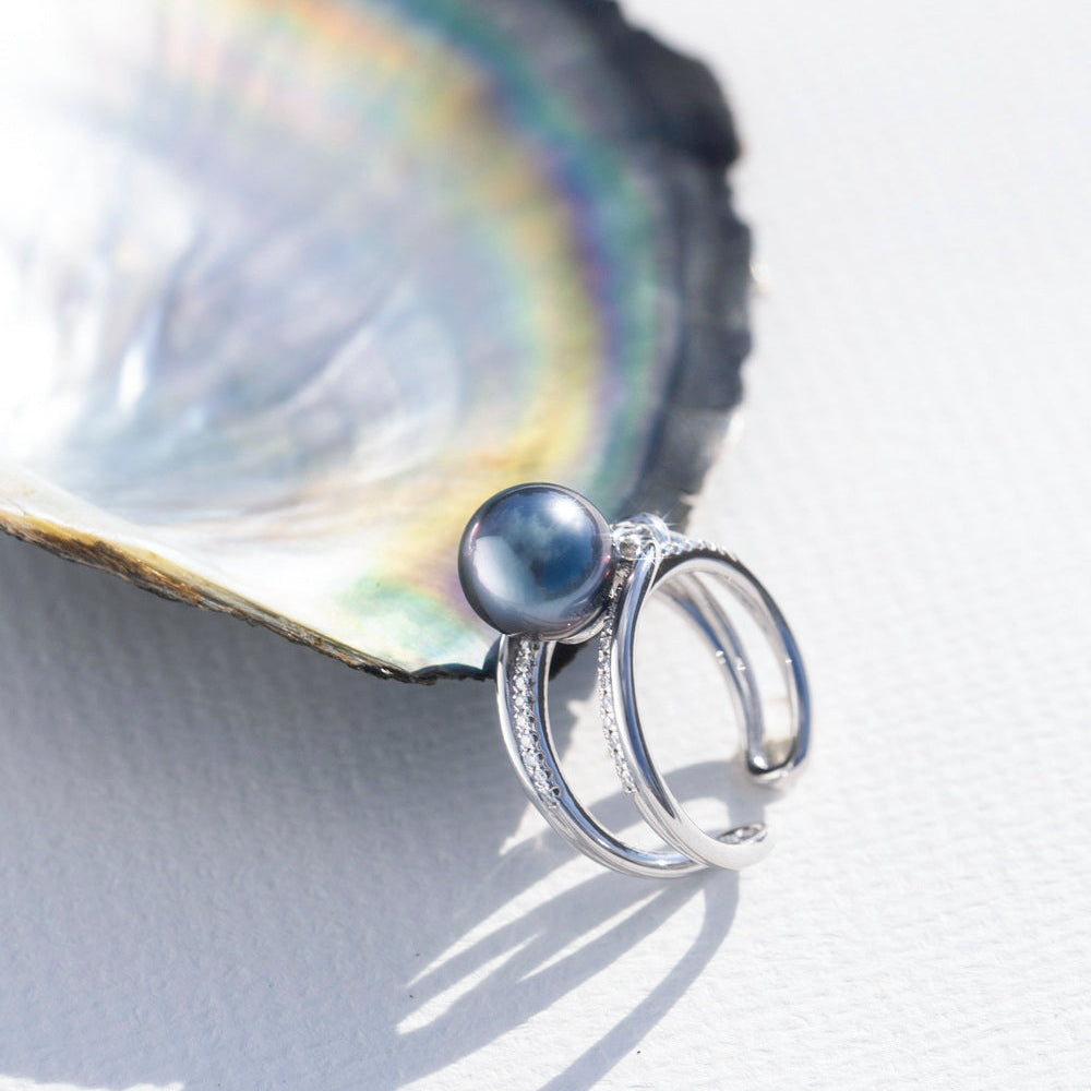 Bague Perle de Tahiti Aurore