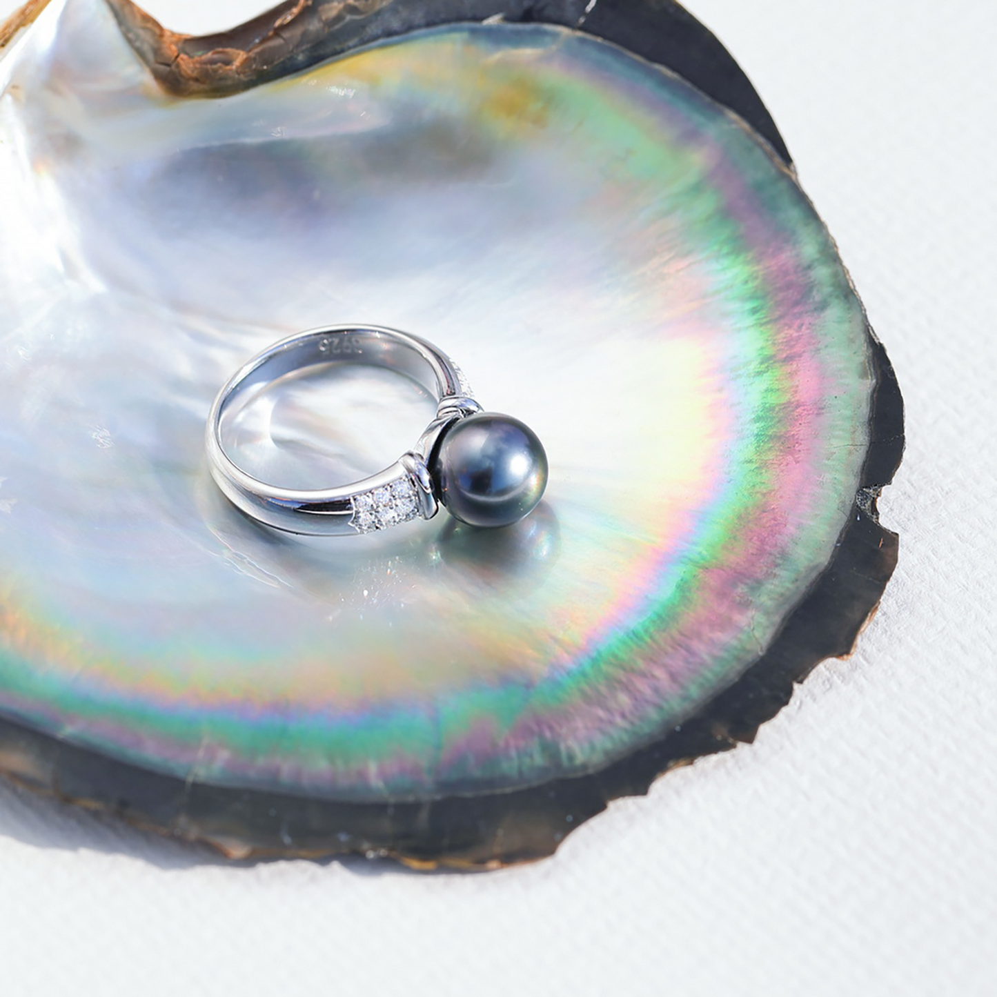 Bague Perle de Tahiti Iris