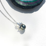 Pendentif Argent avec Perle de Tahiti Véritable