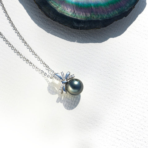 Pendentif Argent avec Perle de Tahiti Véritable