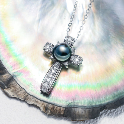 Pendentif Perle de Tahiti Croix
