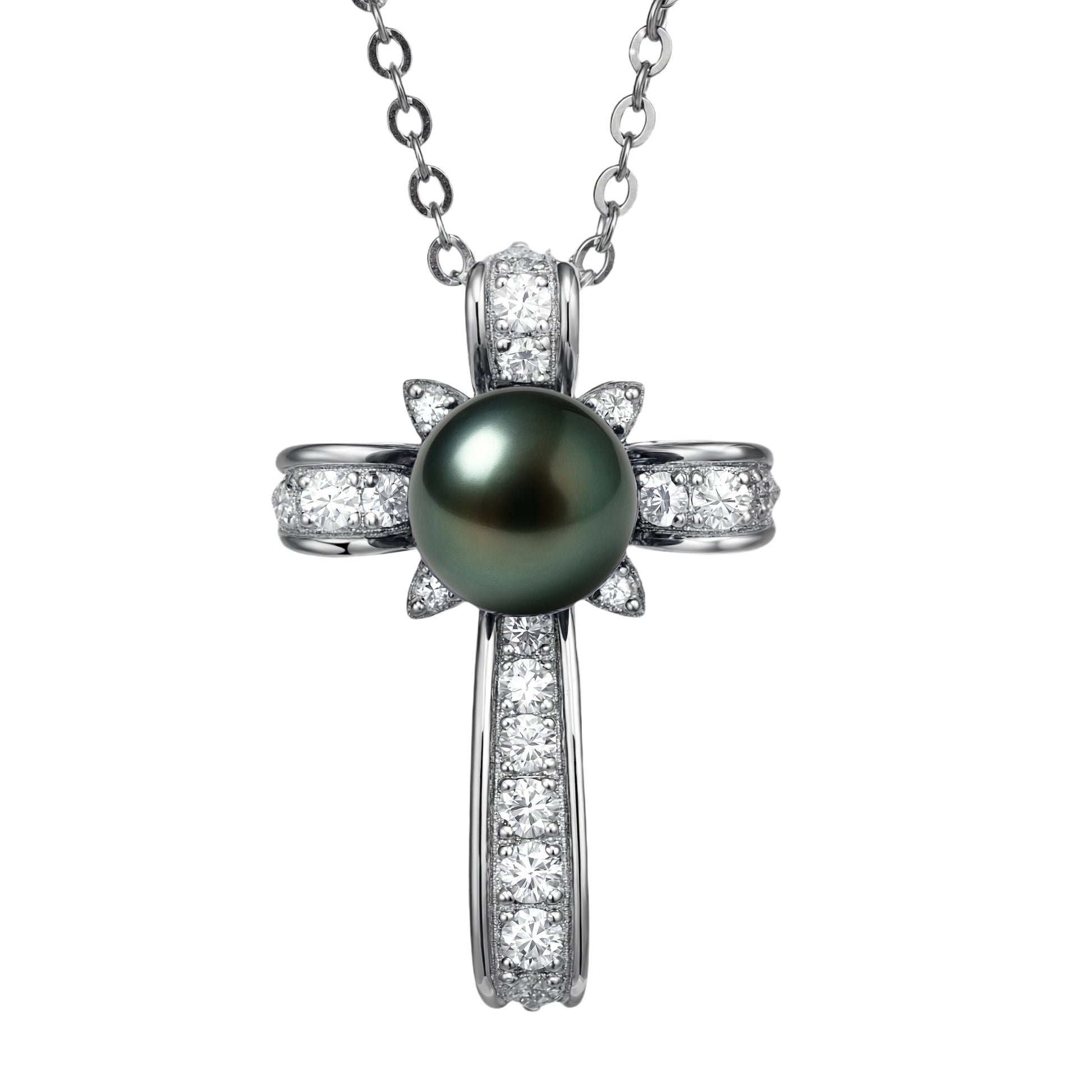 Pendentif Perle de Tahiti Croix