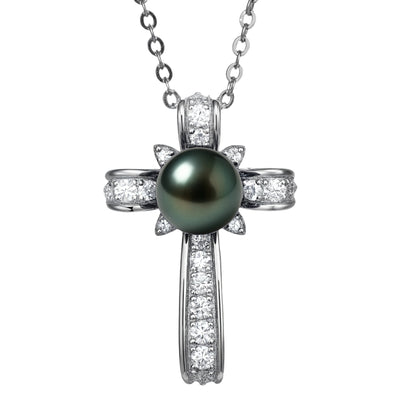 Pendentif Perle de Tahiti Croix