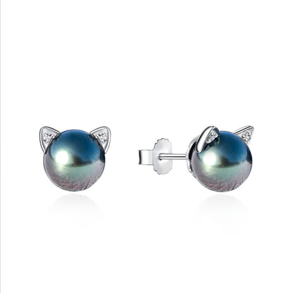 Boucle D'oreille Perle de Tahiti Argent