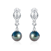 Boucle Oreille Perle Noire Tahiti