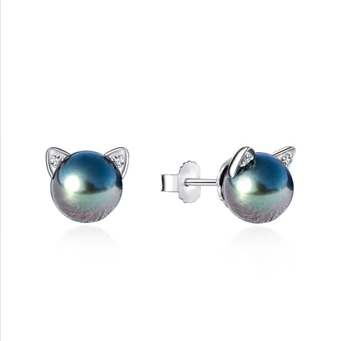 Boucle D'oreille Perle de Tahiti Argent