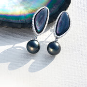 Boucles D'oreilles Perles Noires de Tahiti