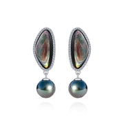 Boucles D'oreilles Perles Noires de Tahiti