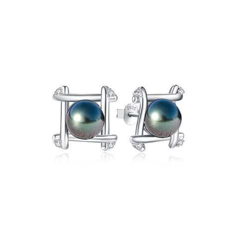 Boucle D'oreille Perle Noire Femme