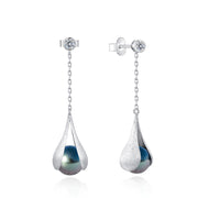 Boucle D'oreille Perle de Tahiti Pendante