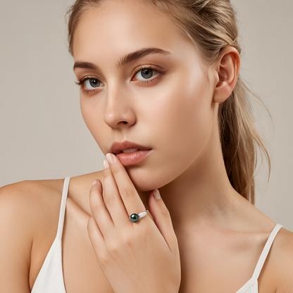 Bague Perle de Tahiti Iris