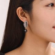 Boucles D'oreilles Perles Noires de Tahiti