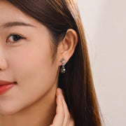 Boucle D'oreille Perle Noire