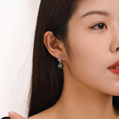 Boucle D'oreille Perle Noire
