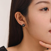 Boucle D'oreille Perle de Tahiti Argent