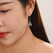 Boucle D'oreille Perle de Tahiti Pendante