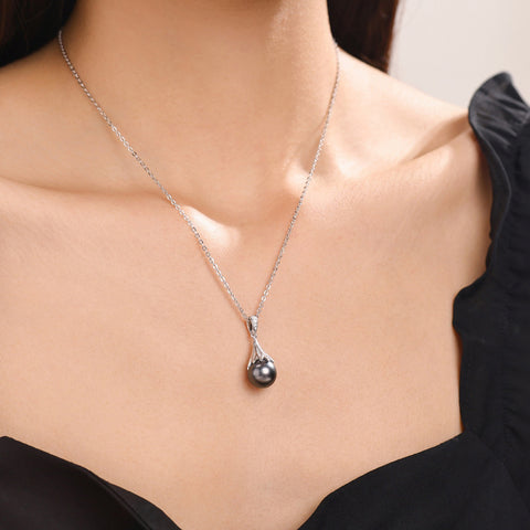 Collier Argent Perle de Tahiti