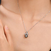 Pendentif Argent avec Perle de Tahiti Véritable