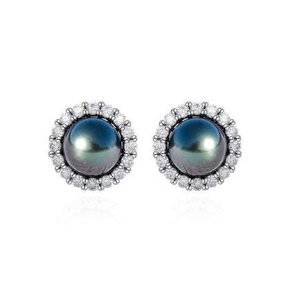 Boucle D'oreille Perle Noire Tahiti