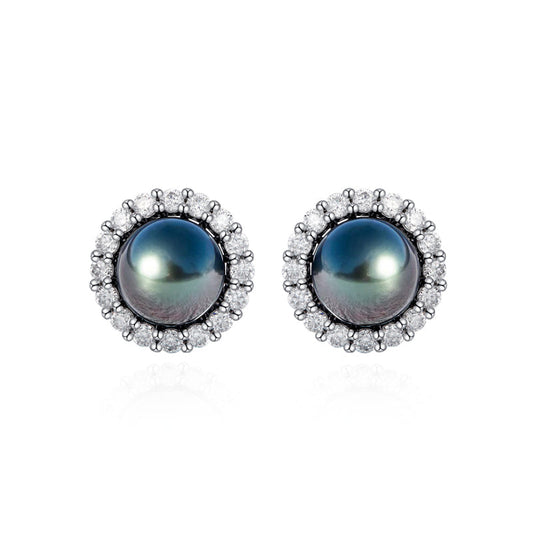 Boucle D'oreille Perle Noire Tahiti