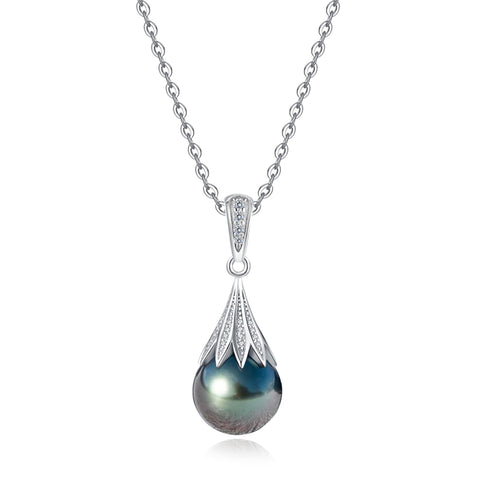 Collier Argent Perle de Tahiti