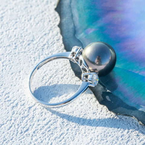 Bague Perle de Tahiti Hinehauone