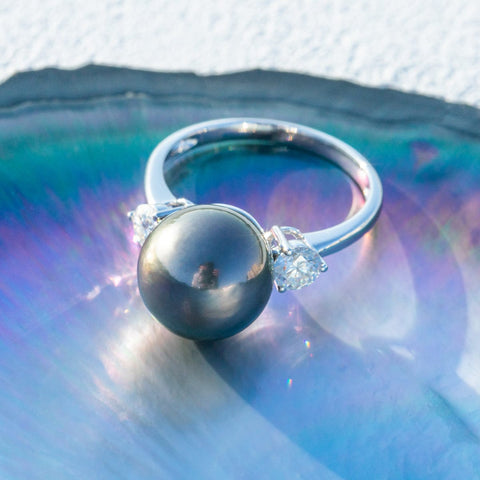 Bague Perle de Tahiti Hinehauone