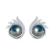 Boucle D'oreille Perle de Tahiti Noire
