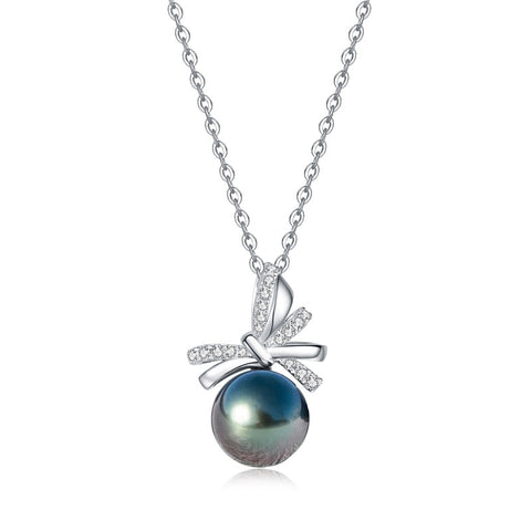 Pendentif Argent avec Perle de Tahiti Véritable