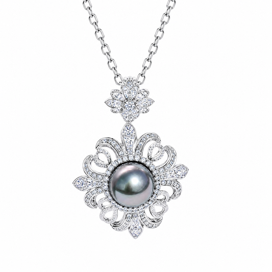 Pendentif Perle de Tahiti et Diamant