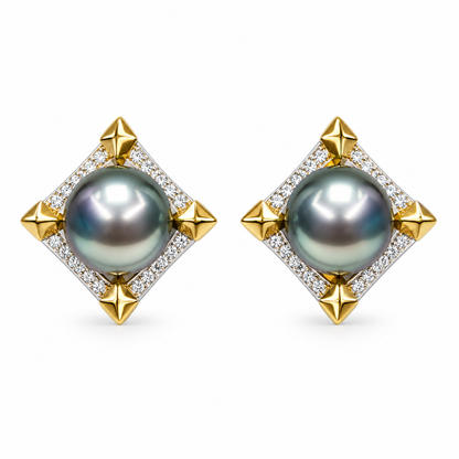 Boucle D'oreille Perle de Tahiti Léna