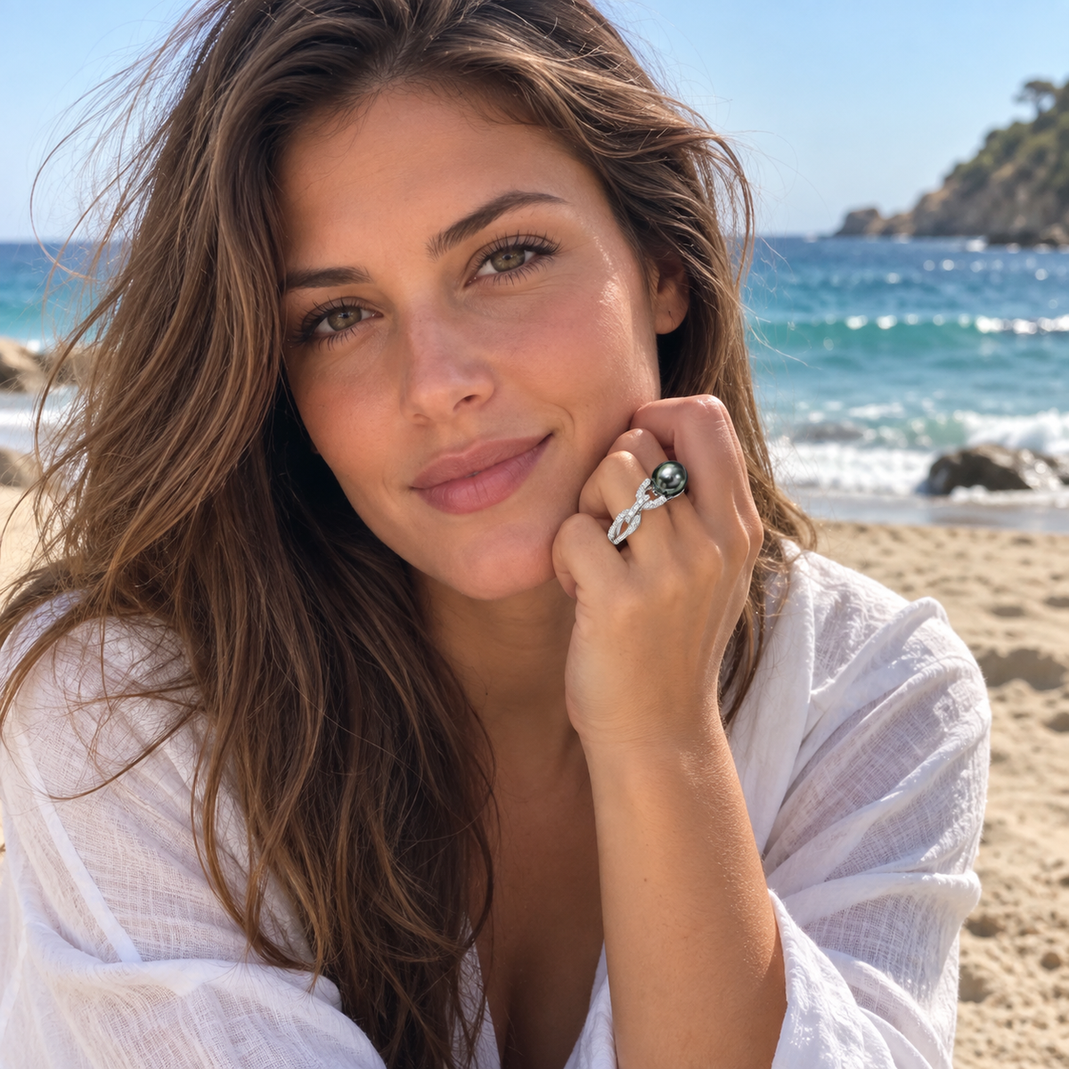 Bague perle de Tahiti Léa