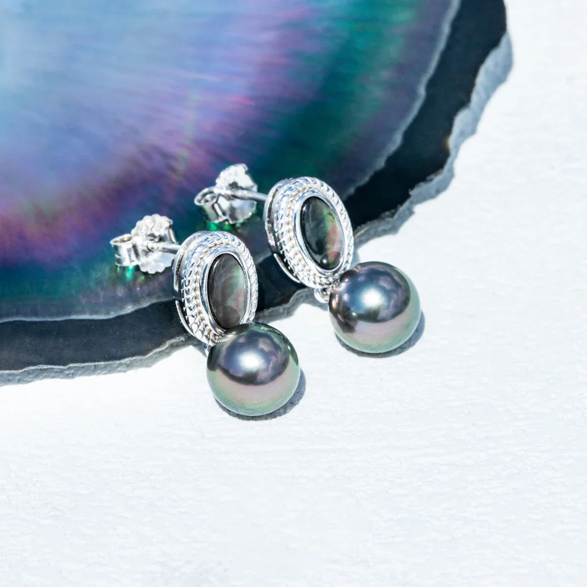 Boucle D'oreille en Perle de Tahiti