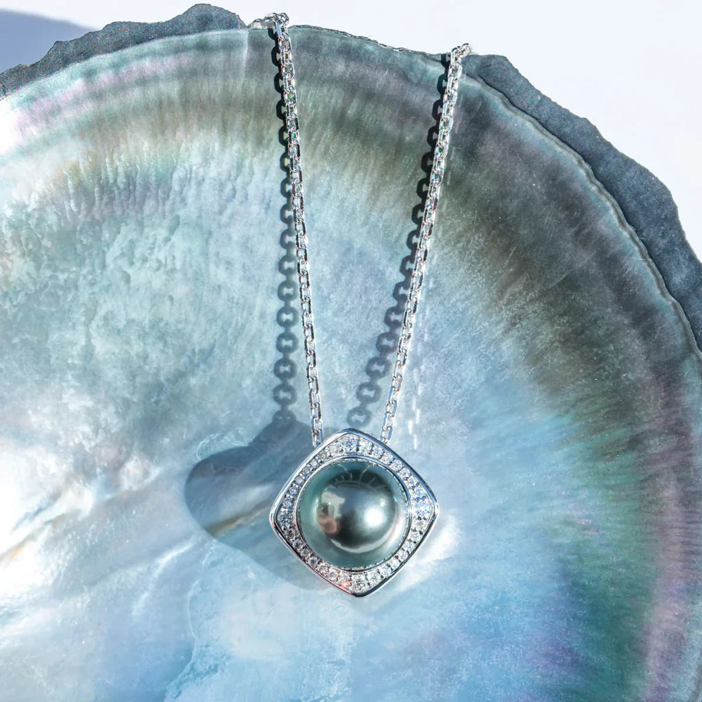Pendentif Argent Perle de Tahiti