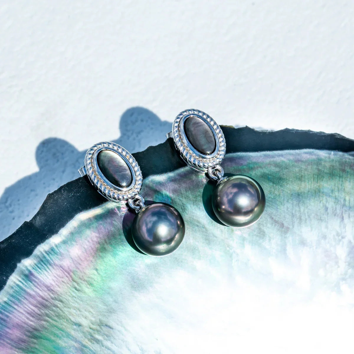 Boucle D'oreille en Perle de Tahiti
