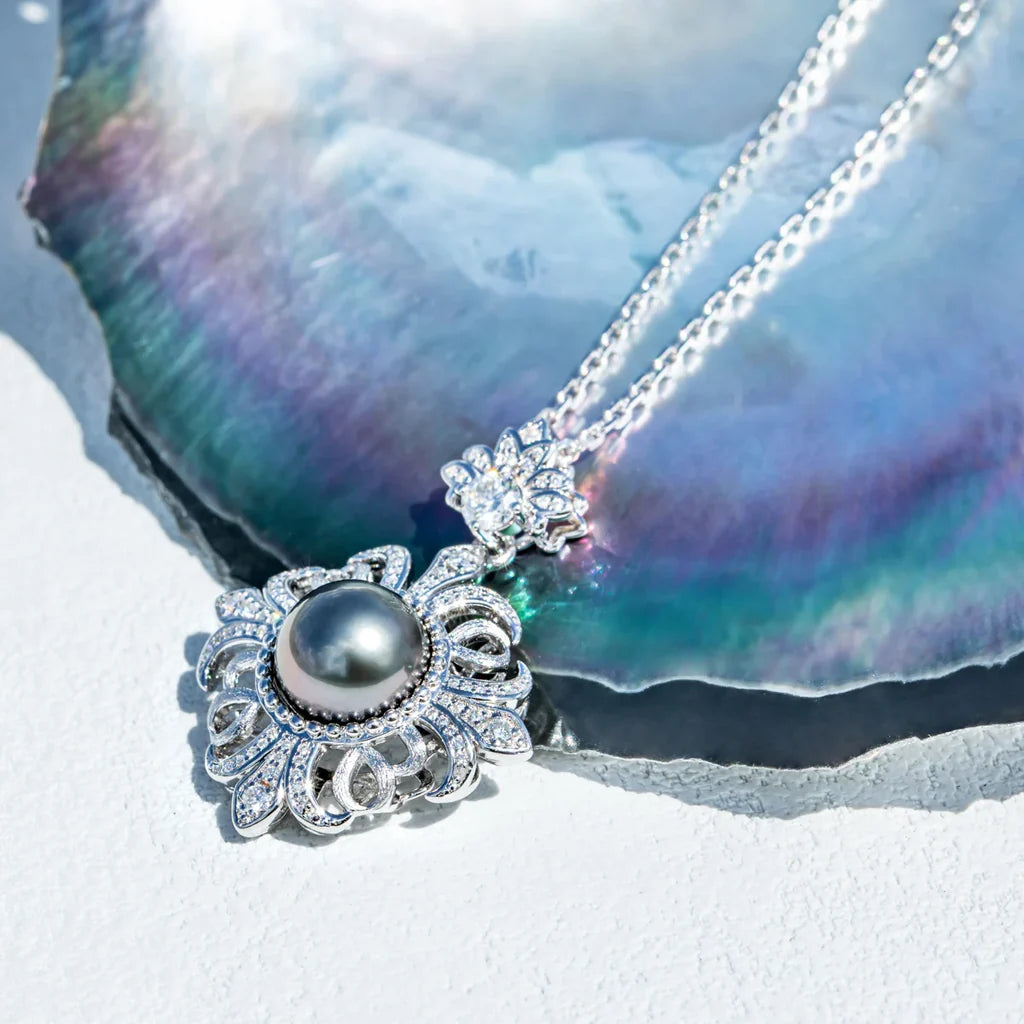 Pendentif Perle de Tahiti et Diamant