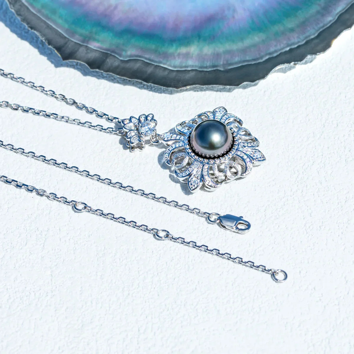 Pendentif Perle de Tahiti et Diamant