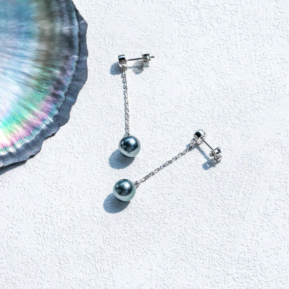 Boucle D'oreille Perle de Tahiti Diamant