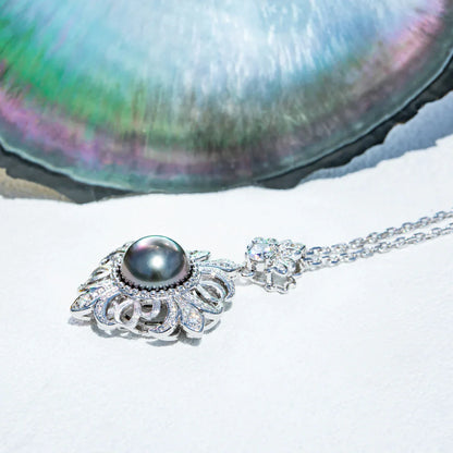 Pendentif Perle de Tahiti et Diamant