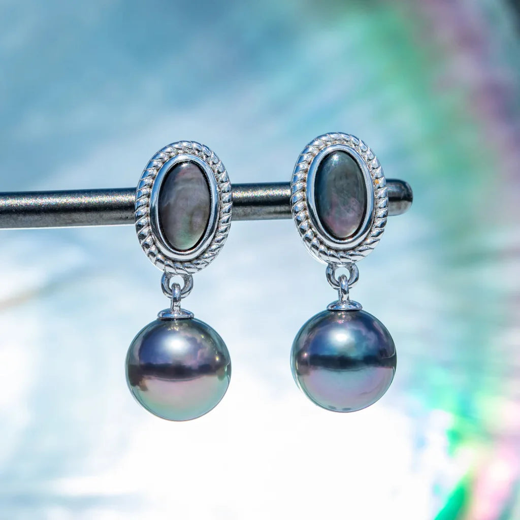 Boucle D'oreille en Perle de Tahiti