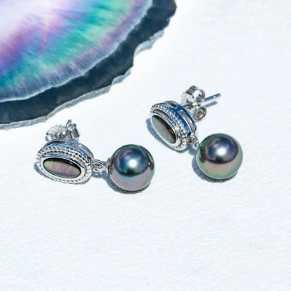 Boucle D'oreille en Perle de Tahiti