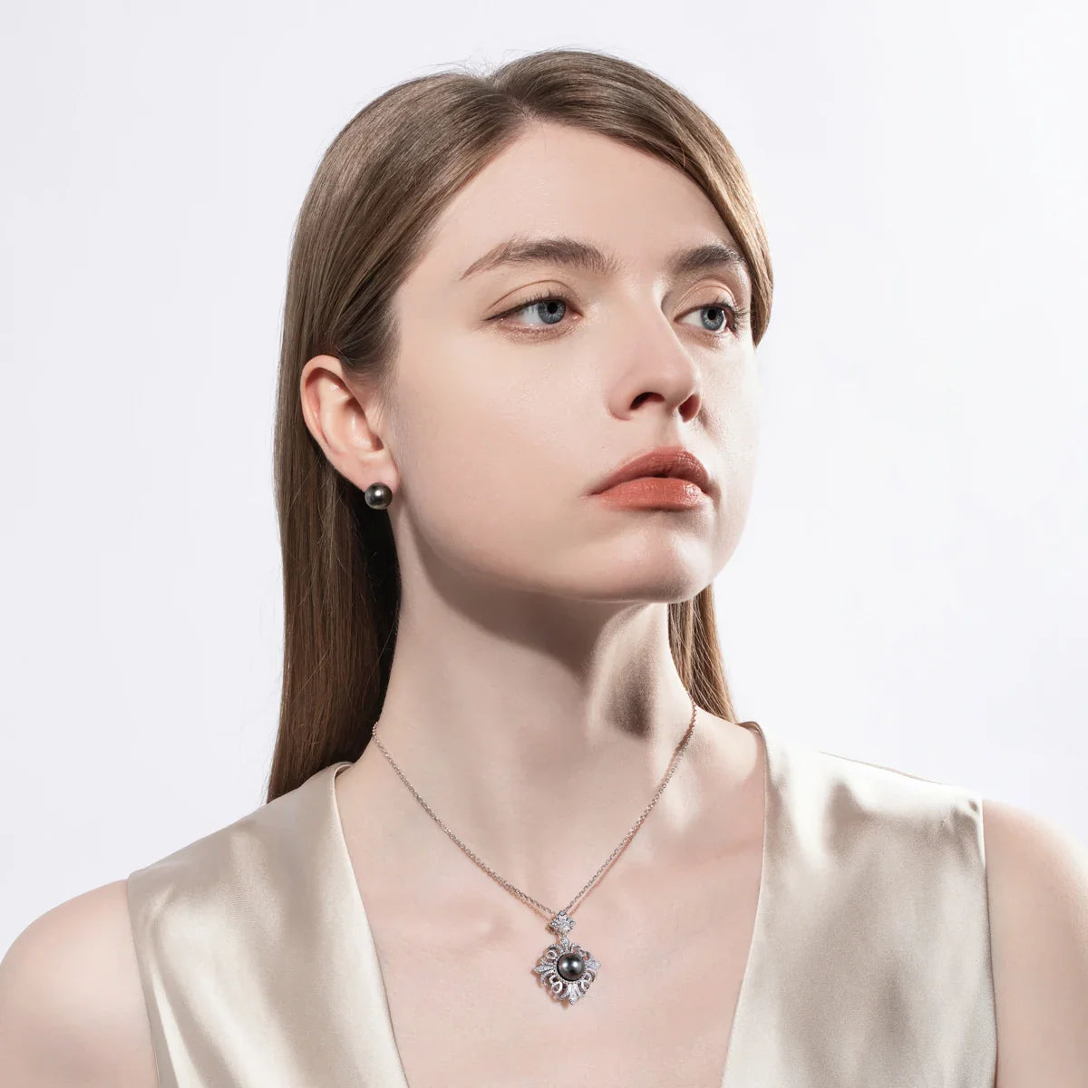 Pendentif Perle de Tahiti et Diamant