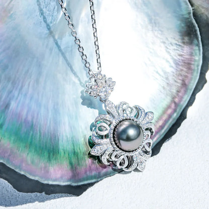 Pendentif Perle de Tahiti et Diamant