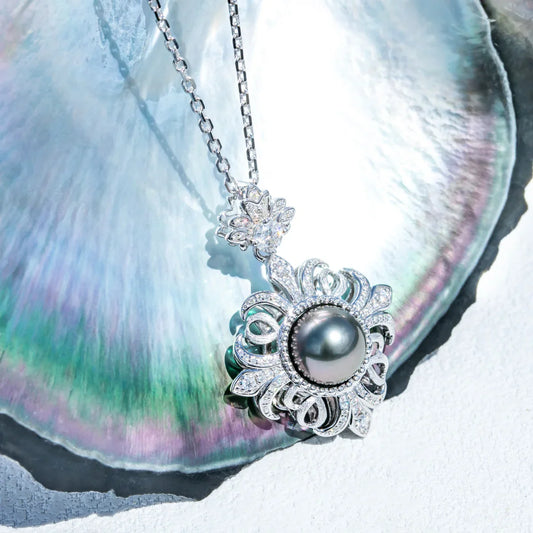 Pendentif Perle de Tahiti et Diamant
