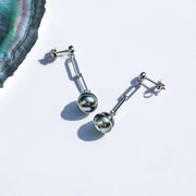 Boucle D'oreille Pendante Perle de Tahiti